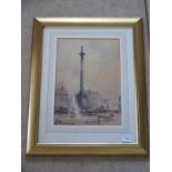 Alistair MacDonald 1860-1956 - Watercolour of Victoria's Diamond Jubilee Trafalgar Square -