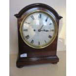 A mahogany bracket clock by W & H retailed by Alec Clark London, Twin Fusee movement chain drive