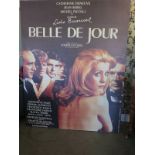 A large print on canvas of the iconic French film 'Belle De Jour' starring Catherine Deneuve 178cm x