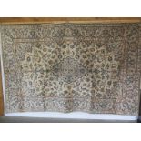 A hand knotted woollen Kashan rug - 2.97m x 1.93m