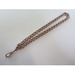 A 9 carat gold watch chain, approximately 18.5 cm long, overall weight approximately 36 g, condition