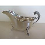 A silver sauce boat, Birmingham 1932/33 approx 3.2 troy oz, clean, minor dents to base