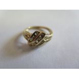 A hallmarked 9ct yellow gold dress ring - Size M, approx 2.5 grams