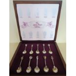 The Queens Beasts collection of ten silver spoons with box, total silver weight approx 15.2 troy oz,