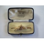 A 9ct 375 yellow gold RAF sweetheart brooch, 5cm long - approx 3.2 grams - good condition