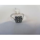 A hallmarked 9ct white gold tourmaline ring, size N, approx 2.6 grams - new condition, ex