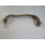 An oriental white metal dragon bracelet, 23cm long, good condition