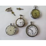 A gilt metal pair cased pocket watch by Thomas Rich, Cheltenham, no 53669 - 45mm wide, chip to dial,