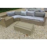 A Bramblecrest Sahara corner sofa set with coffee table