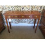 A walnut side table with five drawers, made by a local craftsman to a very high standard, 77cm high,