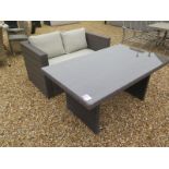 A Bramblecrest Rio two seater sofa and a casual dining table