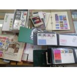 A collection of assorted stamps including 1st day covers and albums