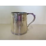 A silver tankard - Walker and Hall, Sheffield 1909/10 - 8cm tall - approx 6 troy oz - general usage,