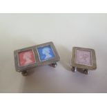 Two .925 silver stamp boxes - both in clean condition