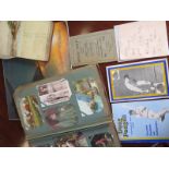 A collection of sporting ephemera and other collectibles, including autographs of the 1934 Yorkshire