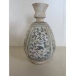 A 14th/15th Century Sawankhalok ware pottery vase, height 16cm - condition, good considering age