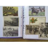 An album of WWI postcards and cuttings - approx 200