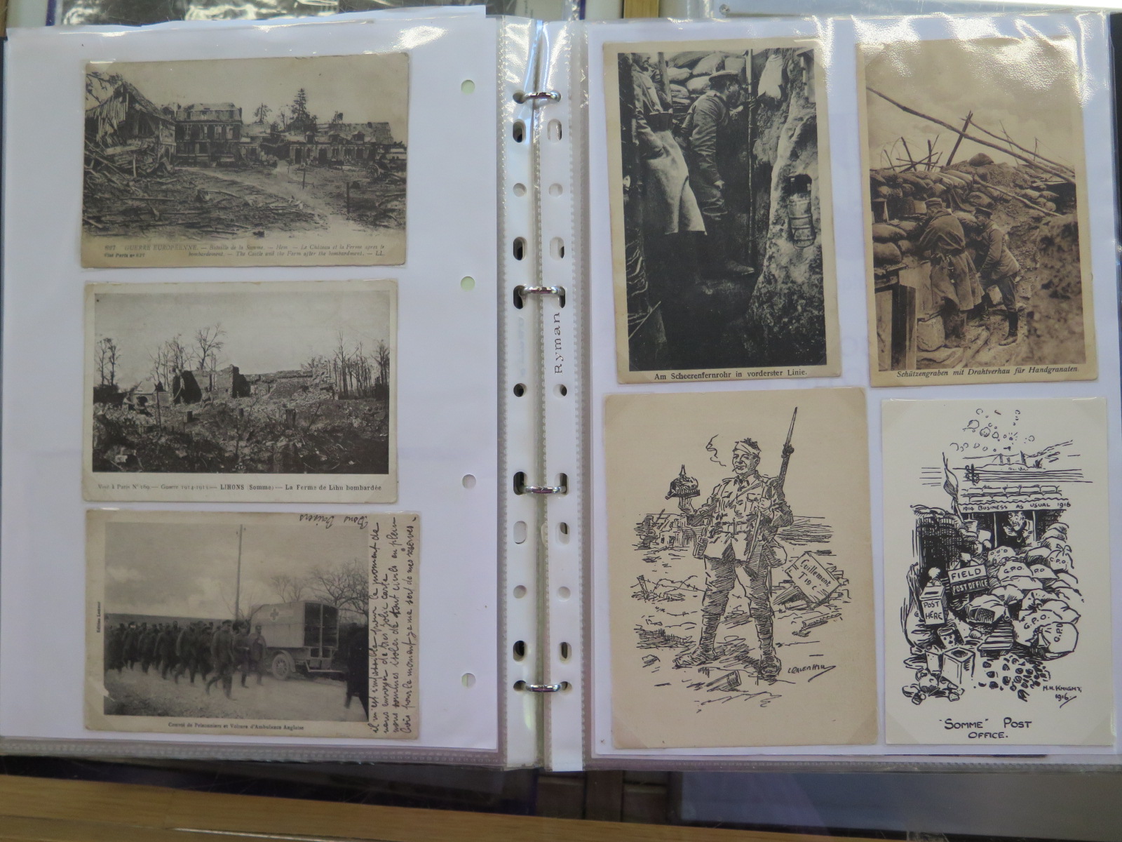 An album of approx 200 WWI postcards and cuttings - Image 4 of 7