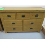 A new seven drawer Kettle chest of drawers - 135cm wide x 86cm H