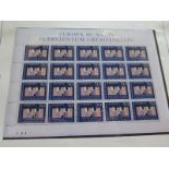 A Liechtenstein Europa stamp collection in Binder with stamps presented in sheets of 20 and all