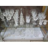 A Collection of cut and pressed glassware - 41 pieces all good