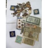 An assortment of coinage and banknotes, please see images for list