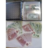 A collection of British and foreign bank notes to include ten consecutive 10 shilling notes