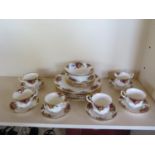 A Royal Albert Old Country Roses six setting service - 26 pieces - all good condition