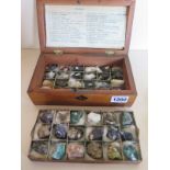 A 19th-century collection of minerals, comprising of approximately 40 minerals, with original case