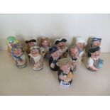 Twelve Royal Doulton Doultonville figures, including Sergeant Peeler, The Policeman and Captain