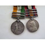 An interesting family related group of medals with Queens South Africa medal with three clasps