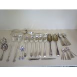 A good selection of Georgian and later silver flatware, total weight approx 44 troy oz - with a