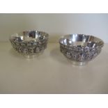 A pair of Eastern silver bowls, 9cm diameter, approx 8 troy oz