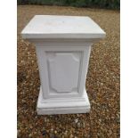 A constituted marble pillar - 69cm tall, 45cm x 45cm
