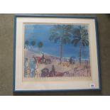 A Raoul Dufy print of Sea front at Nice - by Soho Gallery Ltd - frame size 55cm x 61cm - good