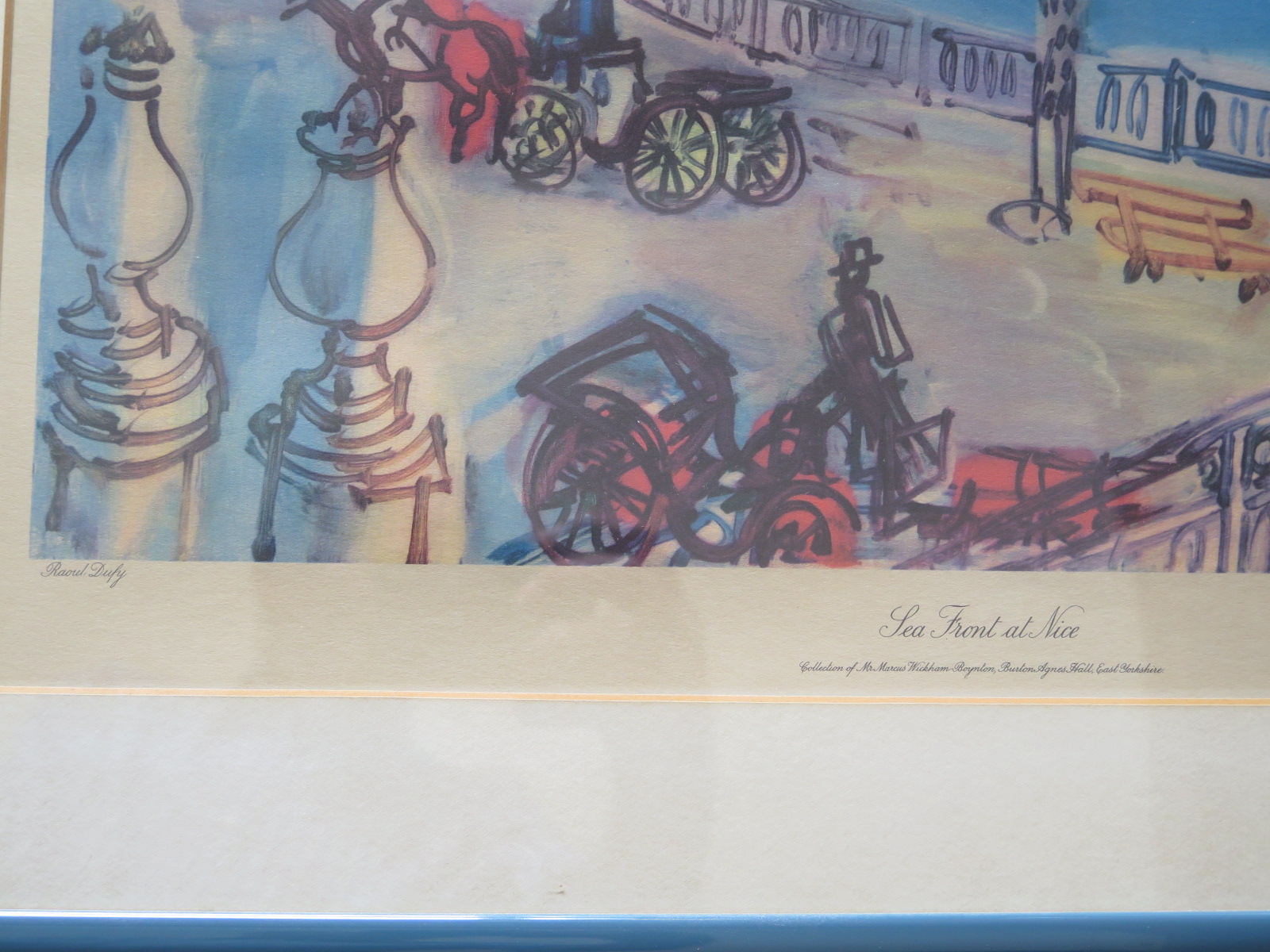 A Raoul Dufy print of Sea front at Nice - by Soho Gallery Ltd - frame size 55cm x 61cm - good - Image 2 of 3