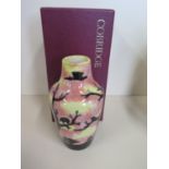 A Cobridge vase - African sunset - 17cm tall - good condition, boxed