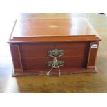 A mahogany collectors cabinet - 22cm tall x 48cm x 32cm