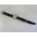 A Solar Oyster style gents wristwatch- manual wind - 30mm wide including button - running - wear