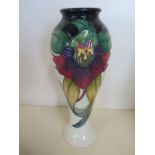 A Moorcroft second quality 1998 Orchid vase, 27cm tall, good condition