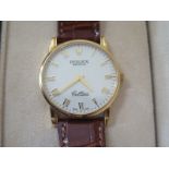 A Rolex Cellini gentlemens wristwatch with 18ct gold case and clasp, stamped 750, with Rolex