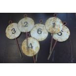 Six lawn game markers - 36cm tall