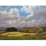 Oil on canvas by John Rohda near Kelling Norfolk - frame size 76cm x 94cm