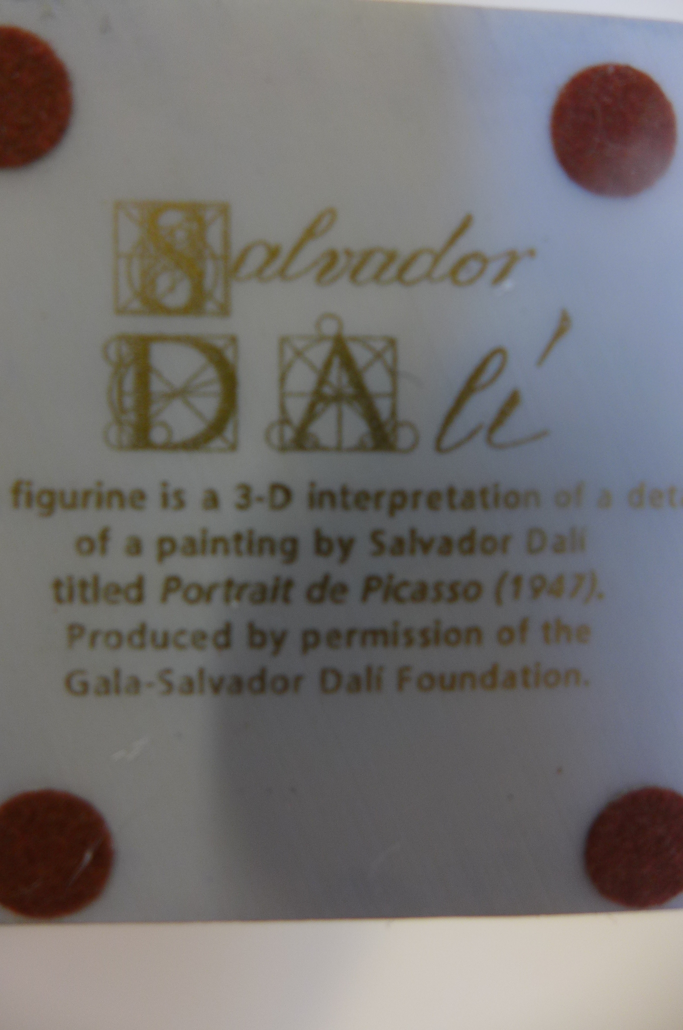 A Mouseion Collection after Salvador Dali figurine, Portrait of Picasso, approximately 13cm high, - Image 2 of 3