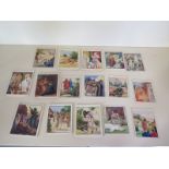 16 miniature watercolours of a religious subjects, on card, unsigned, largest approx 10cm x 8cm -