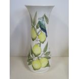 A lemon tree Sally Tuffin 1990 Moorcroft tall vase, 31cm tall, in good condition