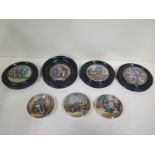 Seven Prattware pot lids, of different sizes, including the Enthusiast, Hide and Seek - see images