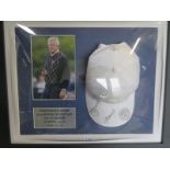 A Colin Montgomerie Signed Special Edition Ryder Cup 2010 Baseball Hat, mounted within a special