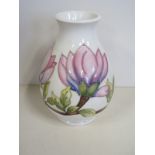 A Moorcroft Magnolia vase, 19cm tall, in good condition