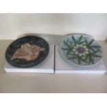 Two Moorcroft year plates, 1992 and 1993